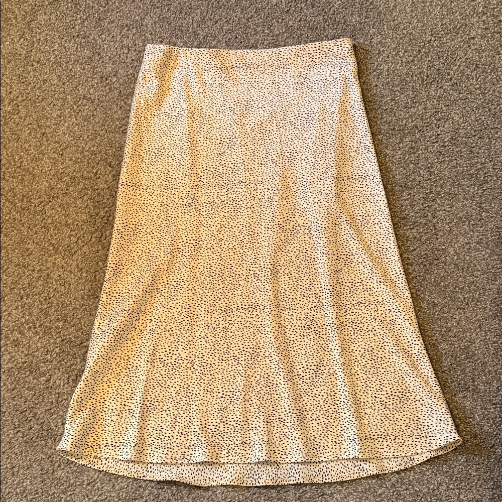 Rachel Zoe Cream and Black Midi Skirt